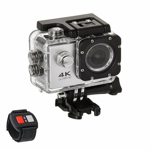 4K Waterproof Action Camera in silver