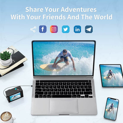 Share action camera videos to laptop, tablet and phone