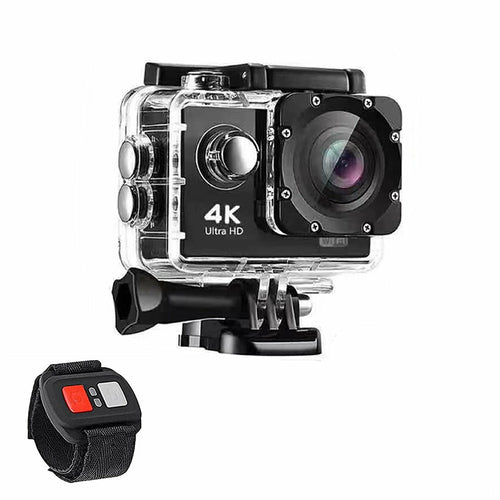 4K Waterproof Action Camera in black