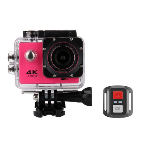 4K Waterproof Action Camera in pink