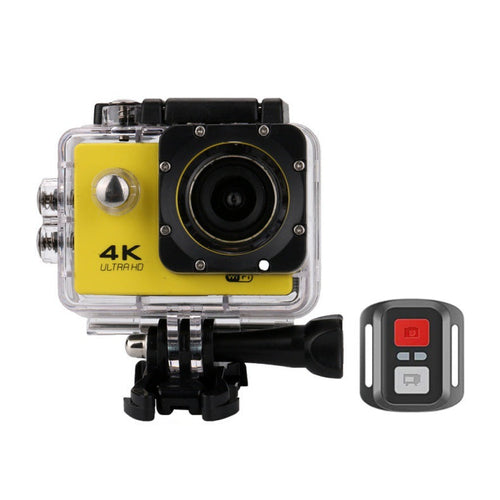 4K Waterproof Action Camera in yellow
