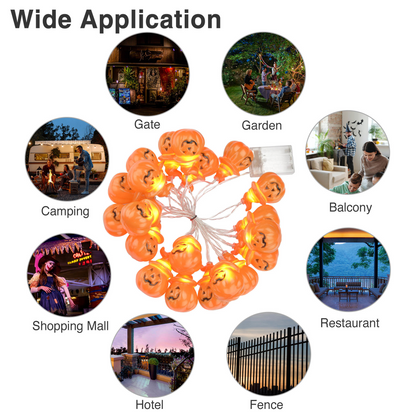 Pumpkin string lights for gates, gardens, balconies, camping and restaurants
