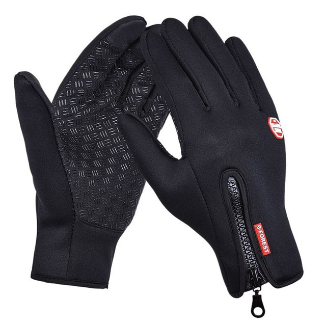 Men's Waterproof Touchscreen Winter Gloves in black