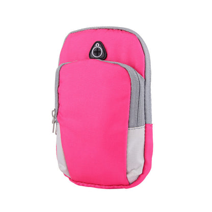 Running Phone Arm Band Pouch in rose red