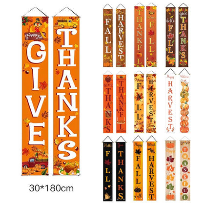 All Thanksgiving porch banner designs, each set 30 x 180 cm (12 x 72 inches)